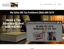 Tablet Screenshot of irs-taxdebthelp.com